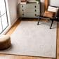 Safavieh Micro-Loop Geometric 4" x 6" Silver and Ivory Area Rug, , large