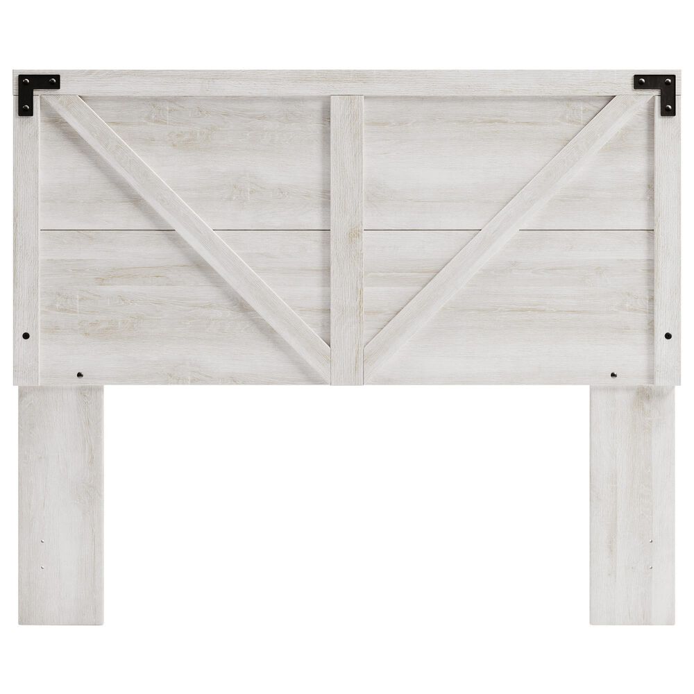 Ashley Shawburn Queen Platform Bed in White and Dark Charcoal Gray, , large