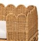 Baxton Studio Palm Rattan Pet Bed with Removable Cushion in Light Honey, , large