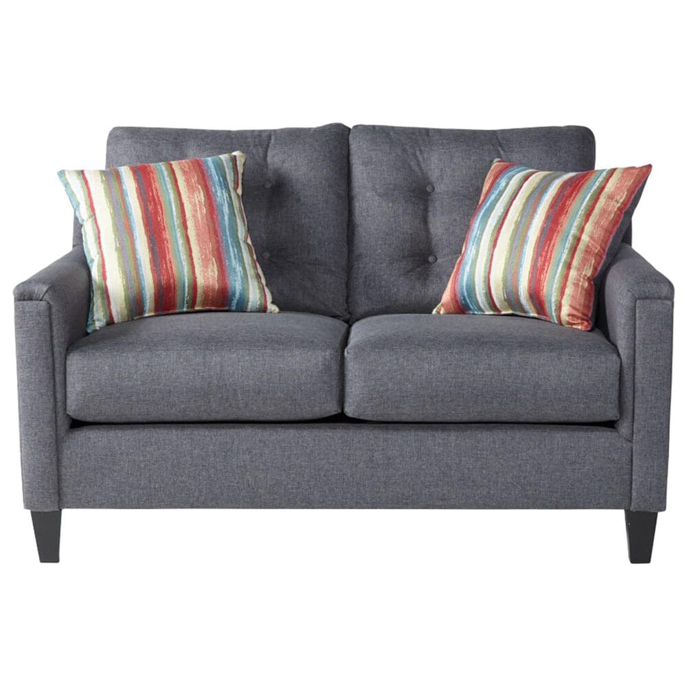 Hughes Furniture Loveseat in Jitterbug Gray, , large