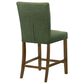Coaster Paxton Counter Chair with Green Upholstery in Warm Brown, , large