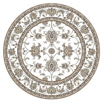 Radici USA Pisa 1780 7"10" Round Bone Area Rug, , large