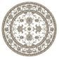 Radici USA Pisa 1780 7"10" Round Bone Area Rug, , large