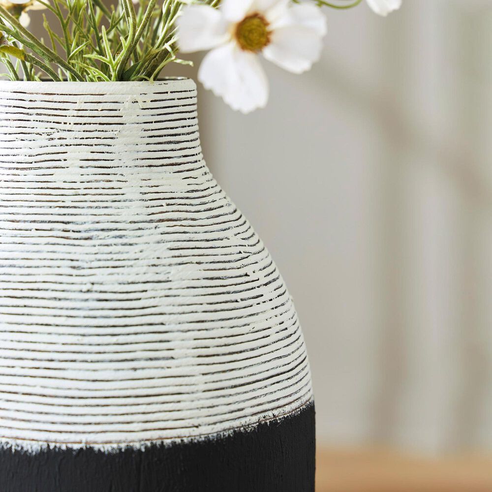 Ashley Girtha Vase in Antique White and Black, , large
