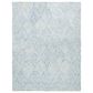 Safavieh Micro-Loop MLP177M 8" x 10" Light Blue and Ivory Area Rug, , large