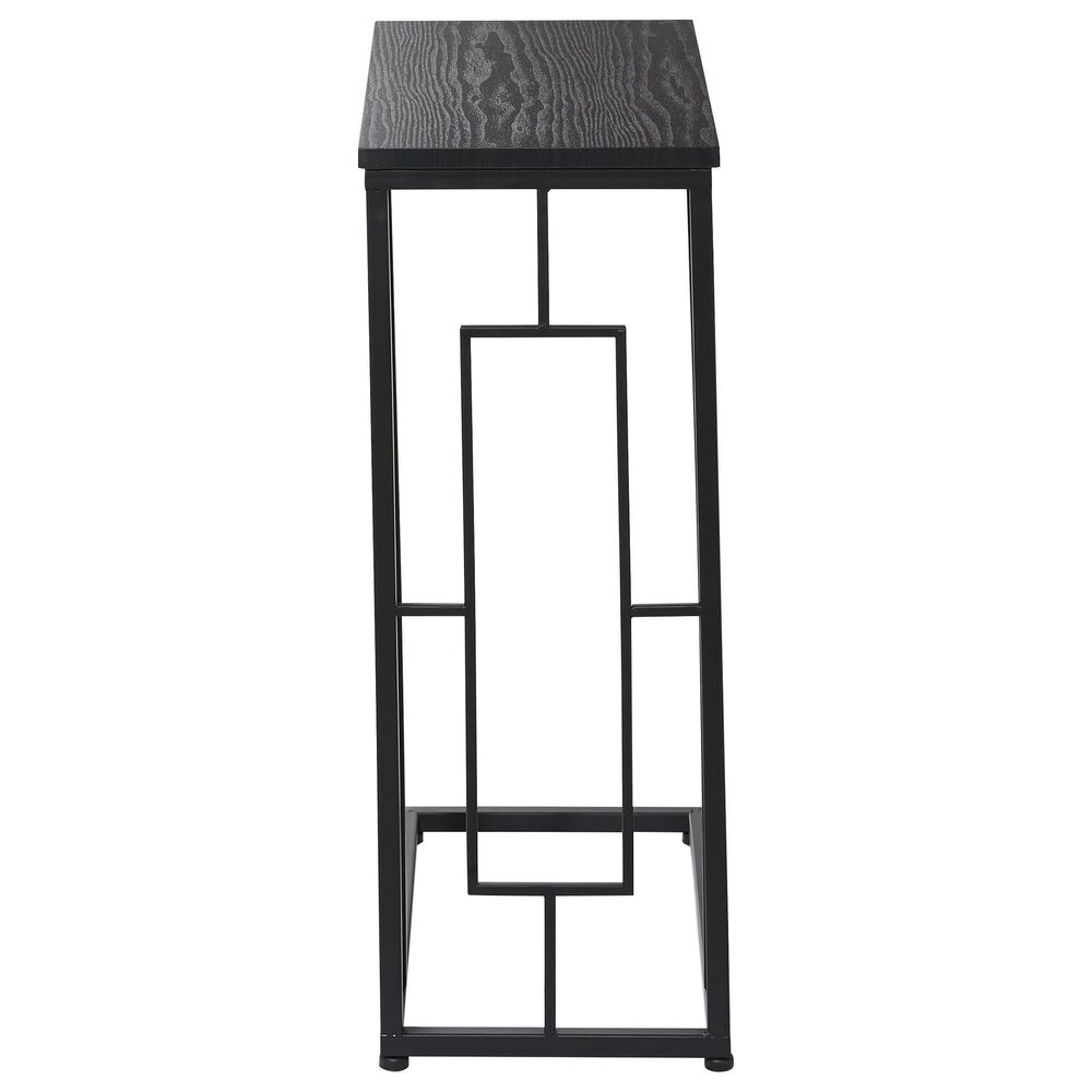 Maple and Jade C-Shaped End Table in Black and Dark Brown, , large
