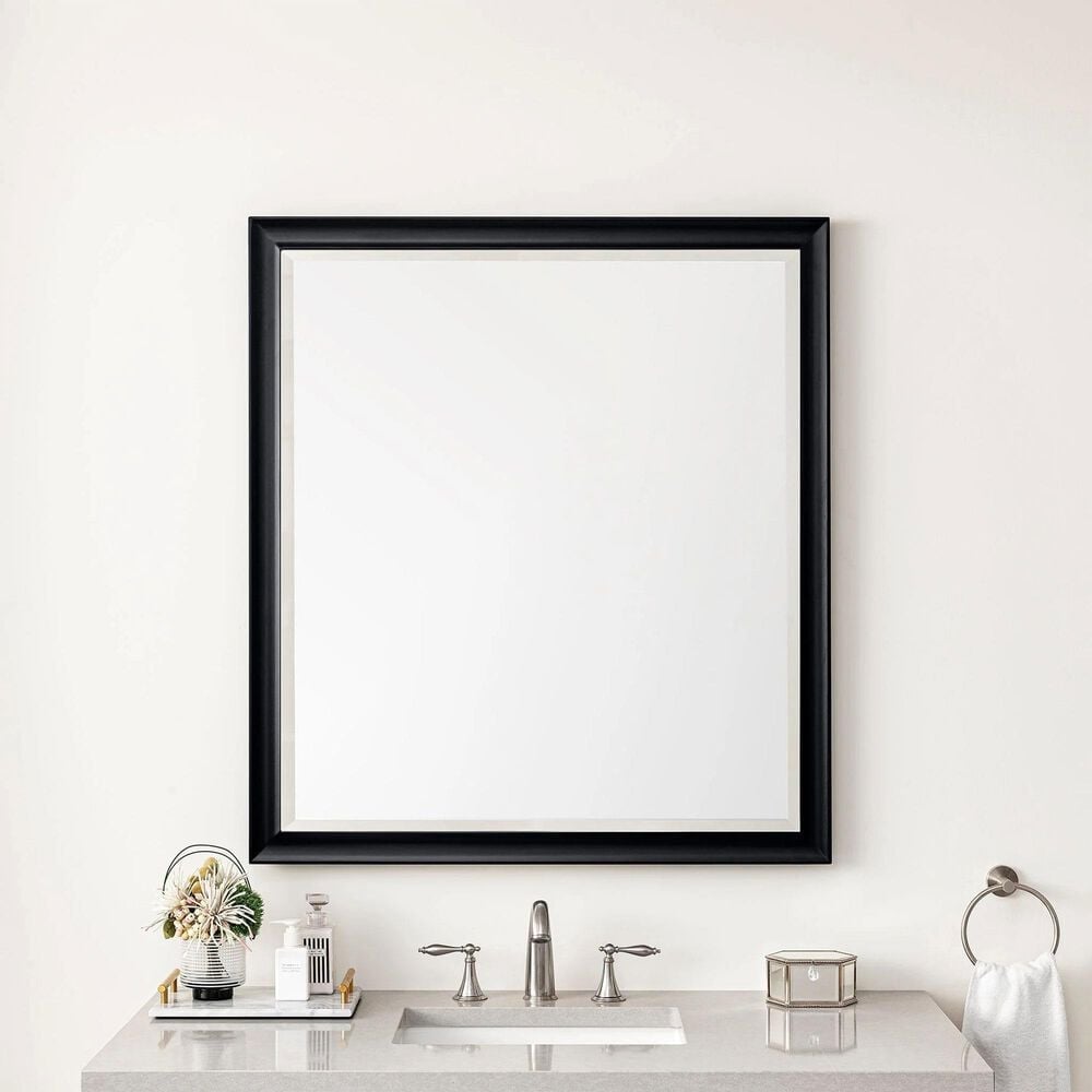 James Martin Vanities Glenbrooke 36&quot; Rectangular Mirror in Black Onyx, , large