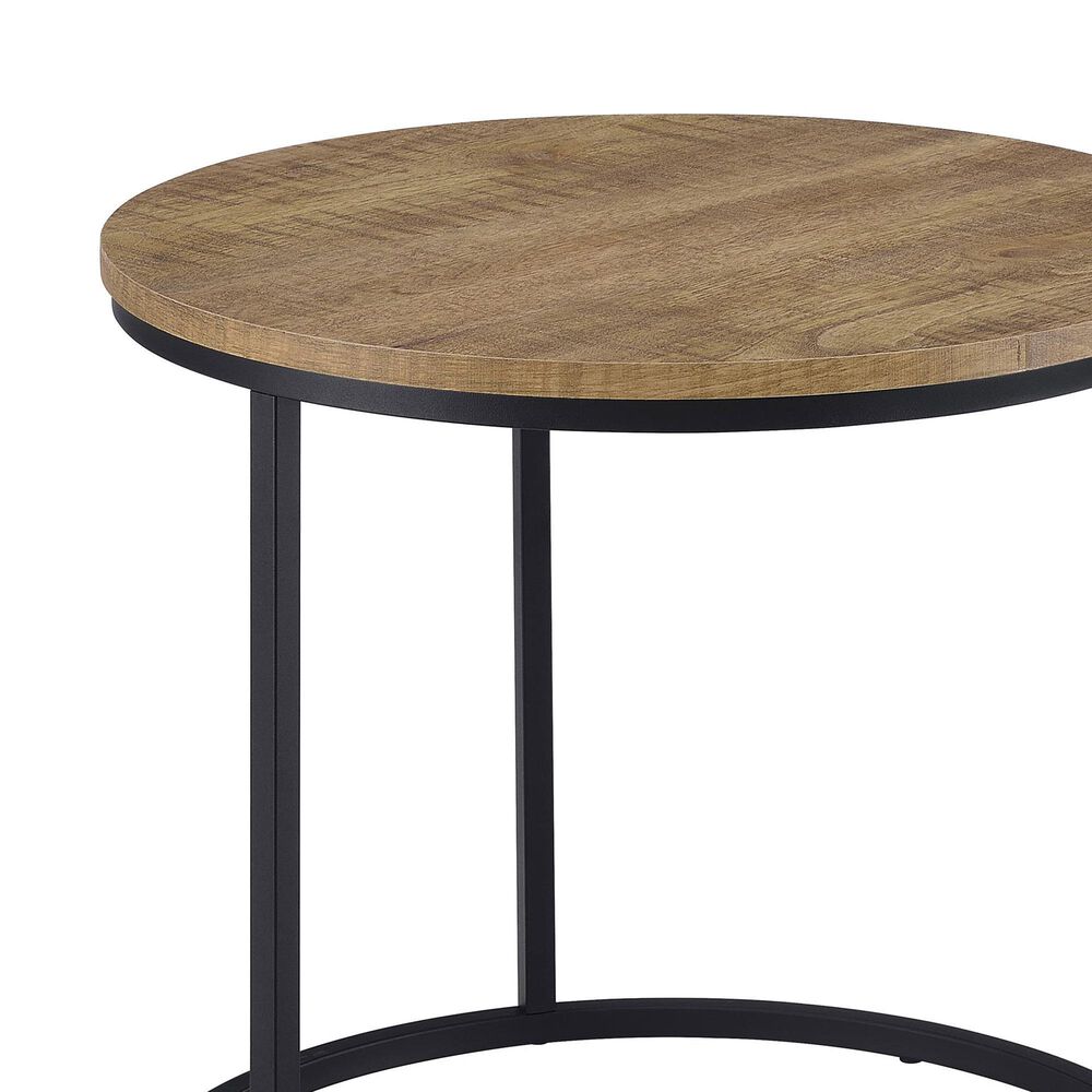 Pacific Landing Lainey Round End Table in Mango and Black, , large