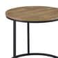 Pacific Landing Lainey Round End Table in Mango and Black, , large