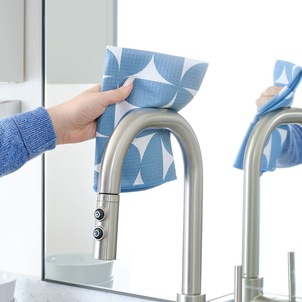 Werkshoppe Coneflower All Purpose Towel in Blue &#40;Set of 4&#41;, , large