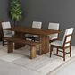 Mayberry Hill Brisbane 6-Piece Rectangular Dining Set with Beige Cushion in Brown, , large