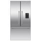 Fisher & Paykel 20.1 Cu. Ft. French Door Refrigerator with Ice and Water Dispenser in Stainless Steel, , large