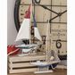 Maple and Jade 22" Coastal Sail Boat Sculpture in Blue and White (Set of 2), , large
