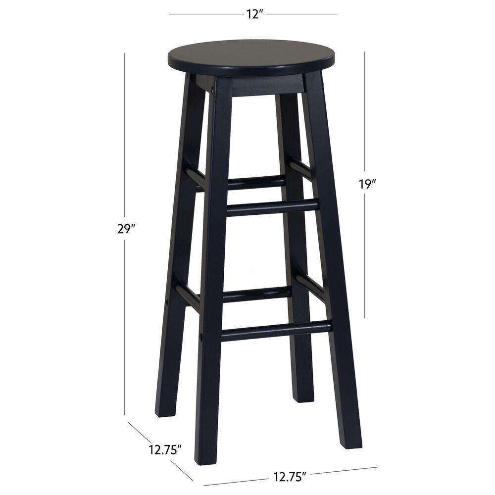 Linon Home Decor Abby 29" Bar Stool in Navy, , large