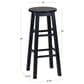 Linon Home Decor Abby 29" Bar Stool in Navy, , large
