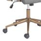 Zuo Modern Auction Office Chair with Gray Faux Leather in Bronze, , large