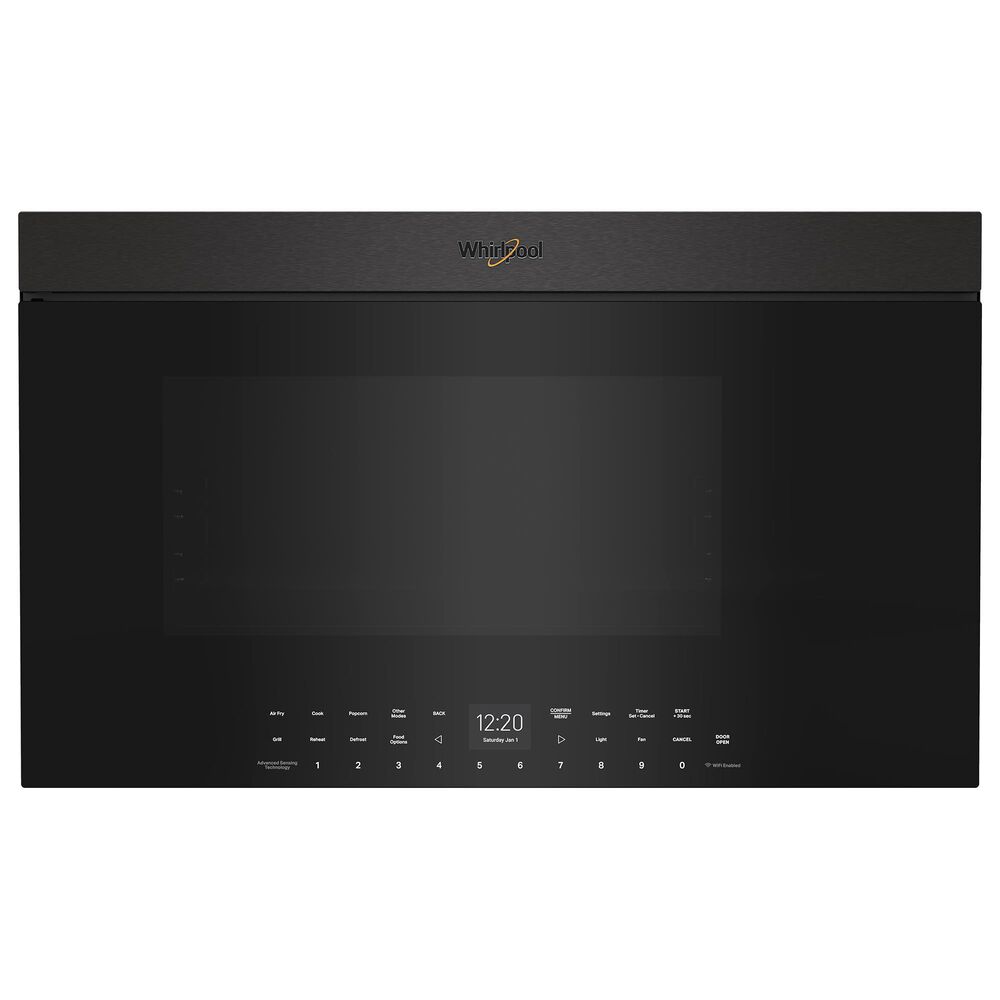 Whirlpool 1.1 Cu. Ft. Over-the-Range Microwave with Splash Control in Black Stainless, , large