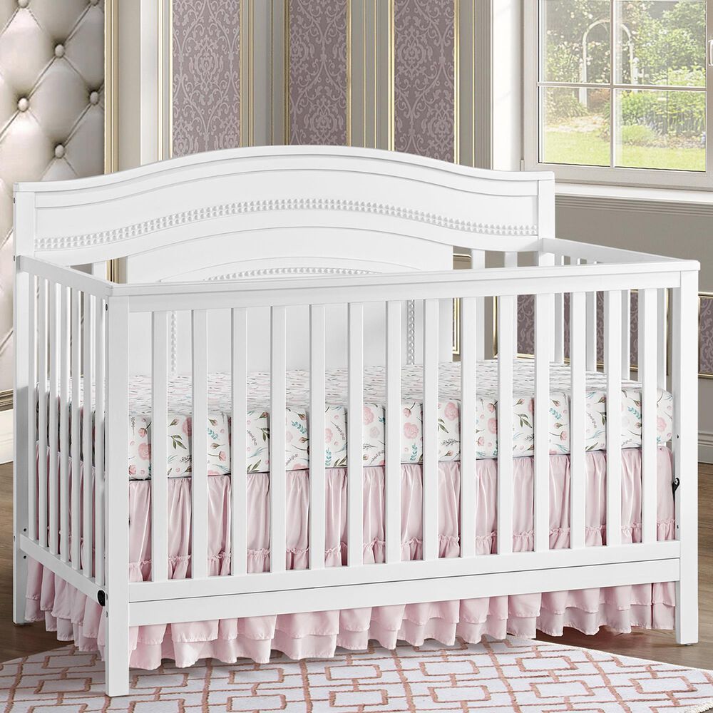 Oxford Baby Briella 4-In-1 Convertible Crib in White, , large