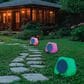Ion Glow Stone Link Solar Rechargeable Rock Speaker in Gray, , large
