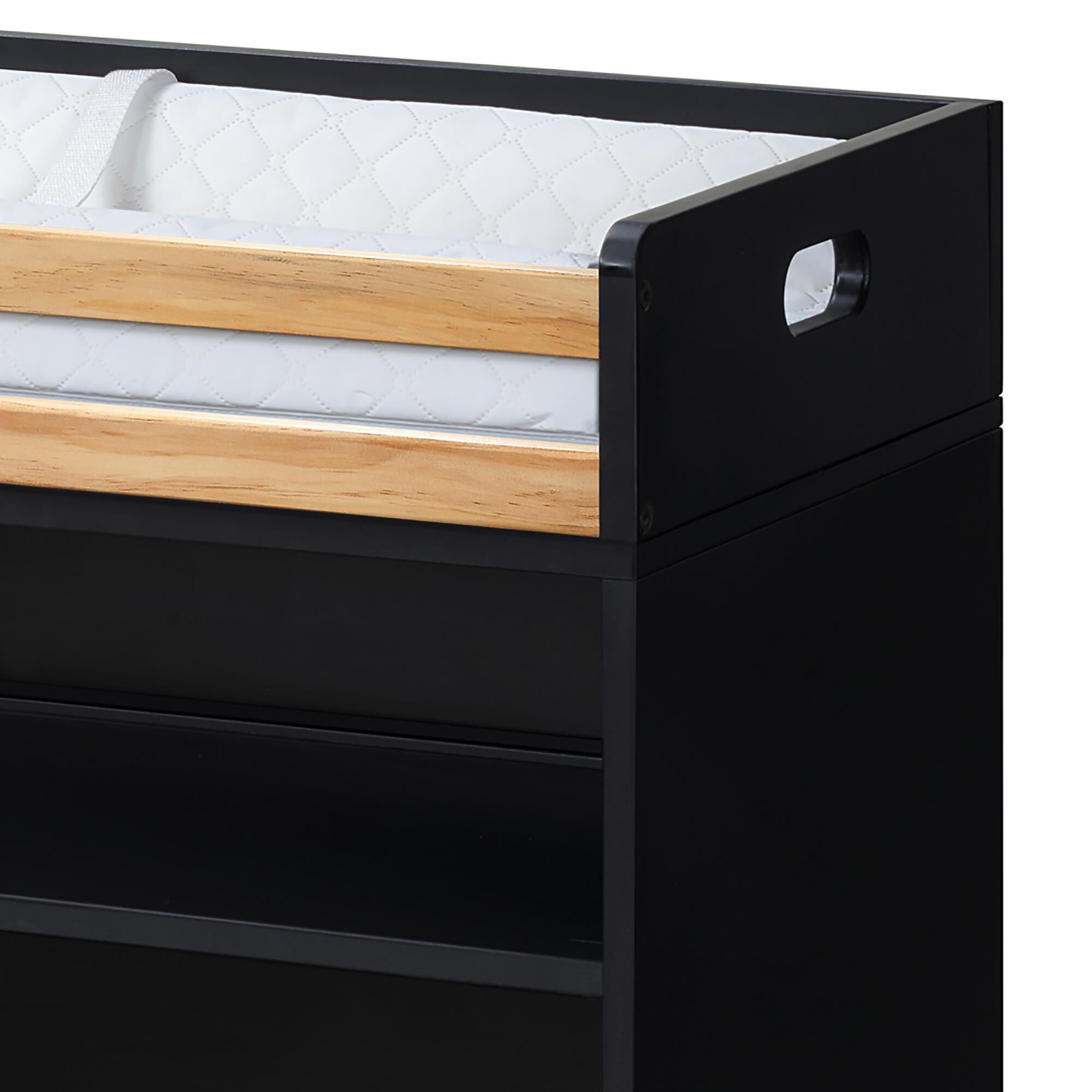 Black top changing table