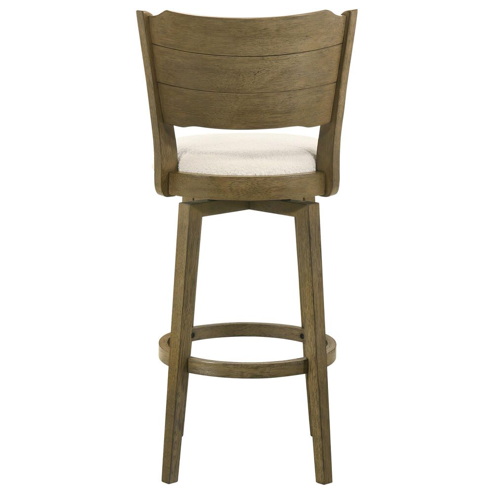 Armen Living Winsley Swivel Bar Height Stool in Putty Brown, , large