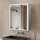 Lexora Home Mesa 24" x 30" LED Mirror Medicine Cabinet with Defogger in Aluminium, , large
