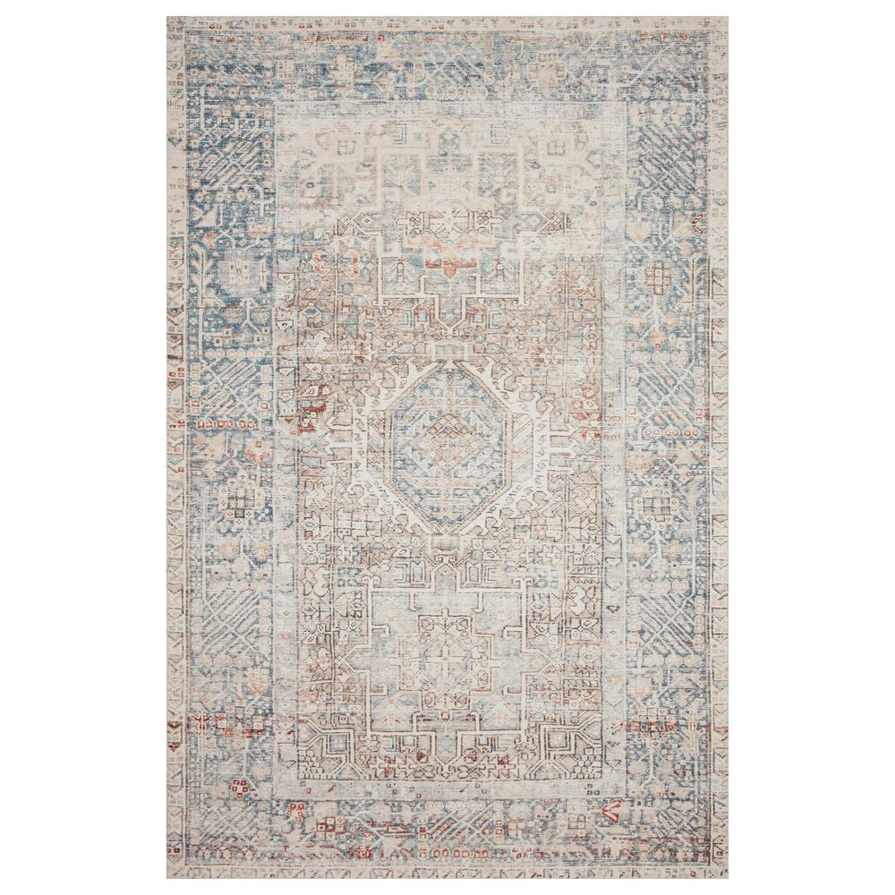 Chris Loves Julia x Loloi Jules 7&#39;6&quot; x 9&#39;6&quot; Natural and Ocean Area Rug, , large