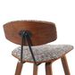 Armen Living Fox Counter Height Stool with Speckled Brown Upholstery in Walnut, , large