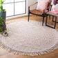 Safavieh Natura 6" Round Ivory and Pink Area Rug, , large