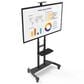 Kanto Adjustable TV Rolling Stand for 55" - 86" TVs and Interactive Displays in Black, , large
