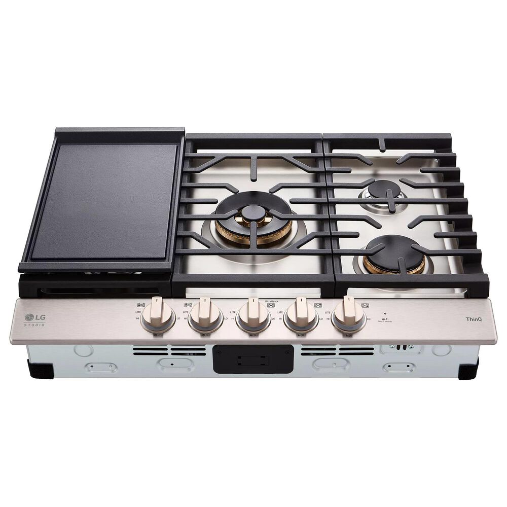LG Studio Studio 30&quot; Gas Cooktop with EasyClean in Stainless Steel, , large