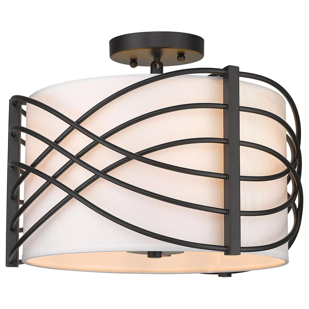 Golden Lighting Zara Semi-Flush in Matte Black, , large