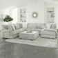 Albany Furniture 3-Piece Stationary Right Facing Sectional in Silver, , large
