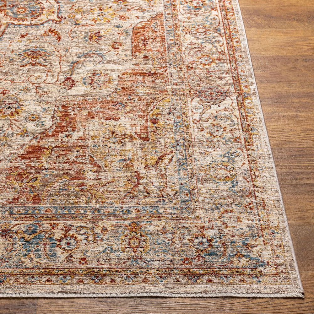 Surya Aspendos 6&#39;7&quot; x 9&#39;6&quot; Black, Cream, Denim, Ice Blue, Light Beige, Light Gray, Mustard and Rust Area Rug, , large
