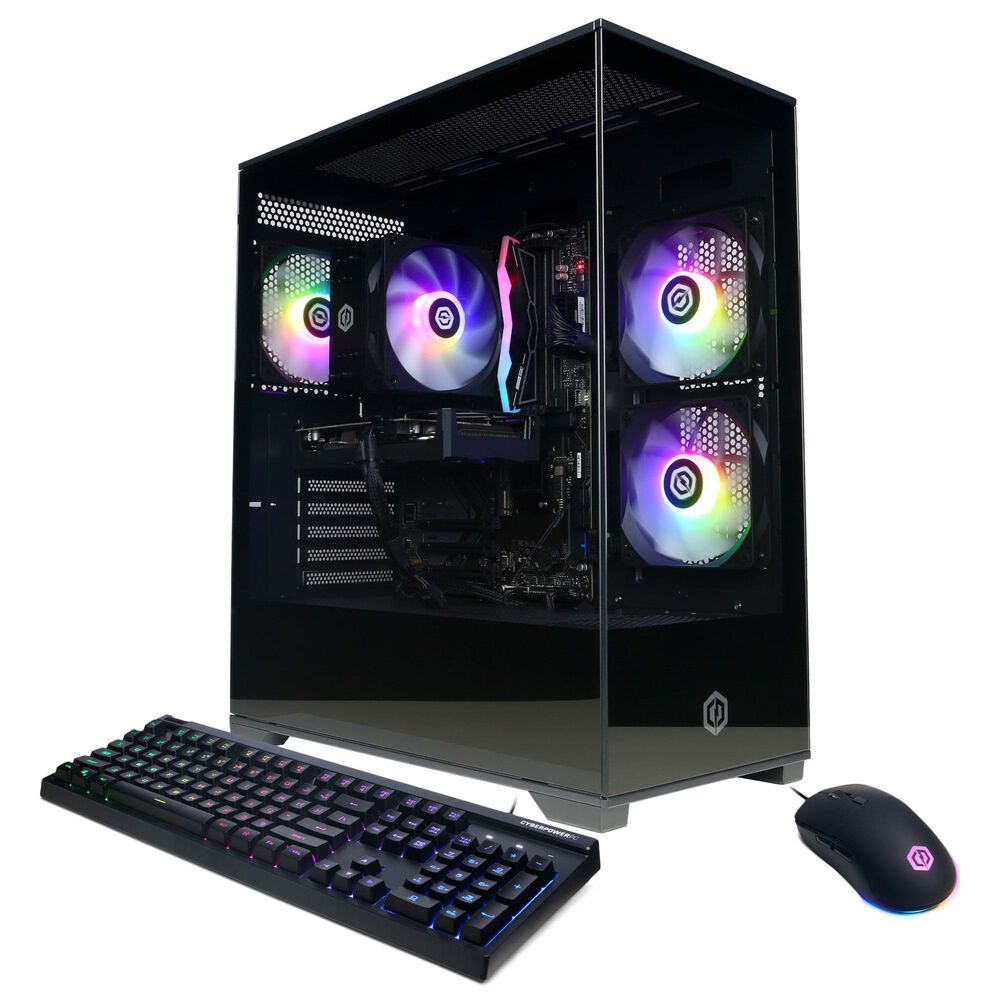 CyberPowerPC Gamer Master Gaming Desktop | AMD Ryzen 5 8400F - 16GB RAM - NVIDIA GeForce RTX 5060 Ti Graphics - 1TB SSD in Black, , large
