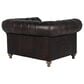Vintage Furnishings Finn Leather Club Chair in Valencia Dark Brown, , large