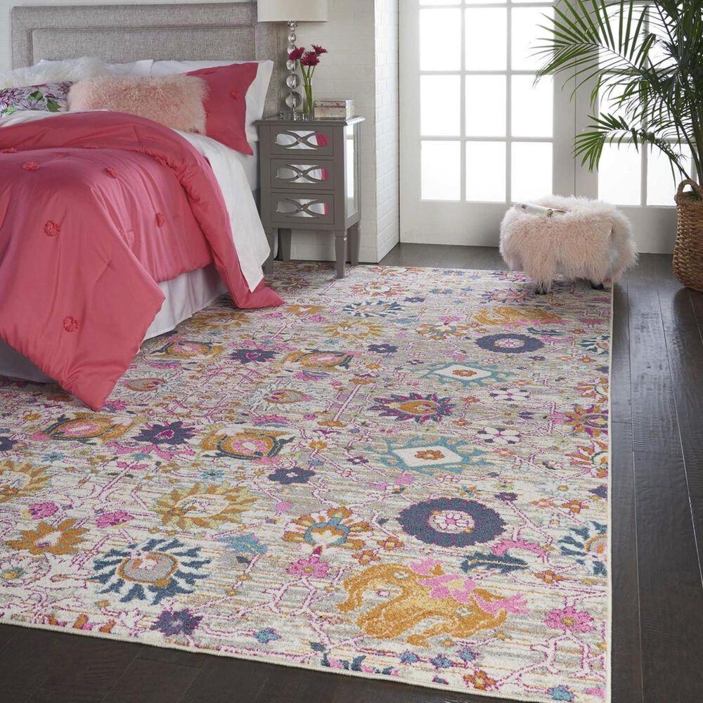 Nourison Passion PSN01 8" x 10" Silver Area Rug, , large