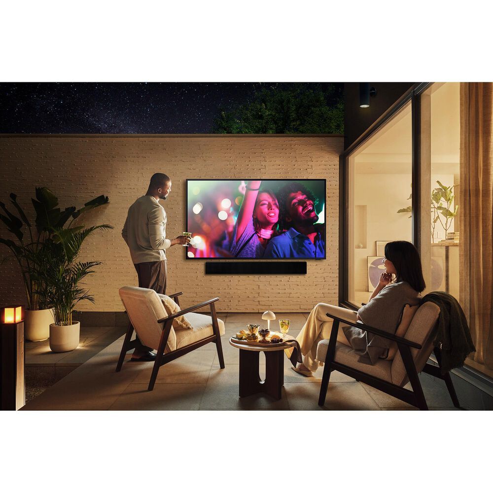 Samsung 75&quot; Class 4K The Terrace Full Sun QLED Outdoor TV in Titan Black - Smart TV, , large