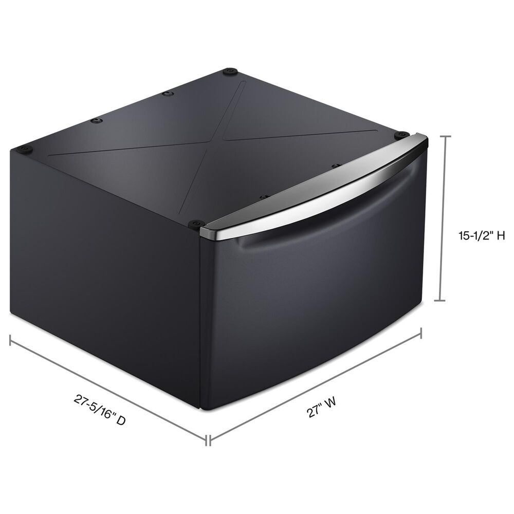 Maytag 27&quot; Laundry Pedestal with Storage Drawer in Midnight Steel, , large