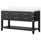 Lexora Home Norwalk 60" Double Bathroom Vanity in Black Oak with White Cultured Marble Top  and Rectangle Sink, , large