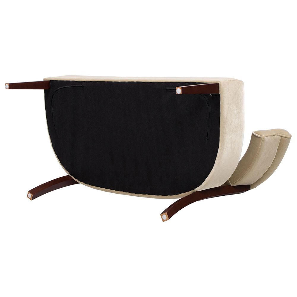 Jennifer Taylor Home Jared Bench Settee in Fawn Brown Velvet, , large