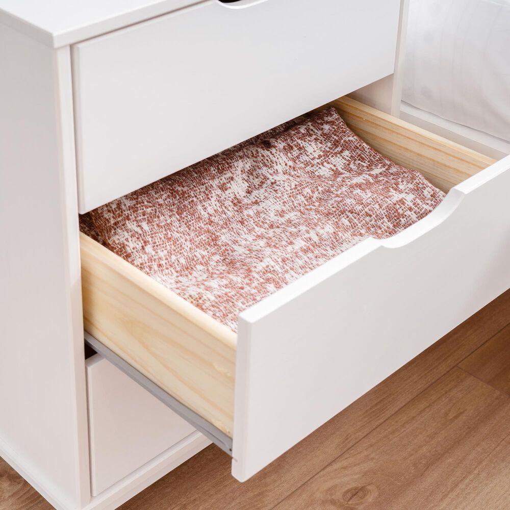 Linon Home Decor Polly 3-Drawer Nightstand in White, , large