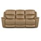 Flexsteel Cade Leather Power Reclining Sofa in Sand, , large