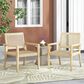 Hearth and Haven Outdoor Wood and Flat Wicker Club Chair in Light Brown (Set of 2), , large