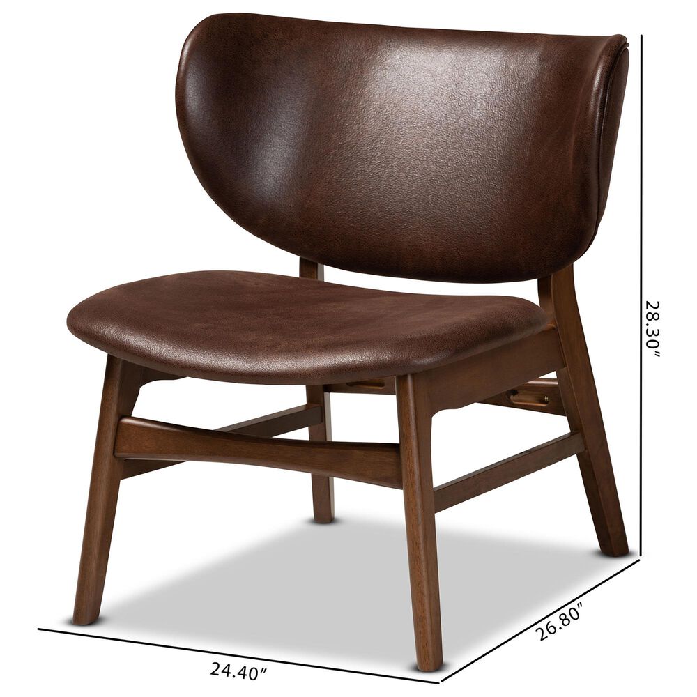 Baxton Studio Marcos Accent Chair in Dark Brown, , large