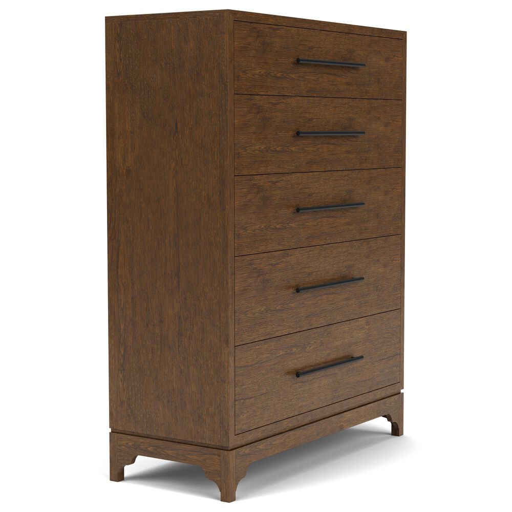 Riverside Furniture Calhoun 5-Drawer Chest in Whiskey Oak, , large