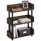 HOMLUX Turn-N-Tube 3-Tier Open Display Storage Bookshelf in Walnut, , large