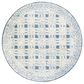 Surya Louvre 8" Round Dark Blue, Cream and Pale Blue Area Rug, , large