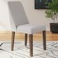 Ashley Lyncott Dining Chair with Gray Cushion in Medium Brown, , large