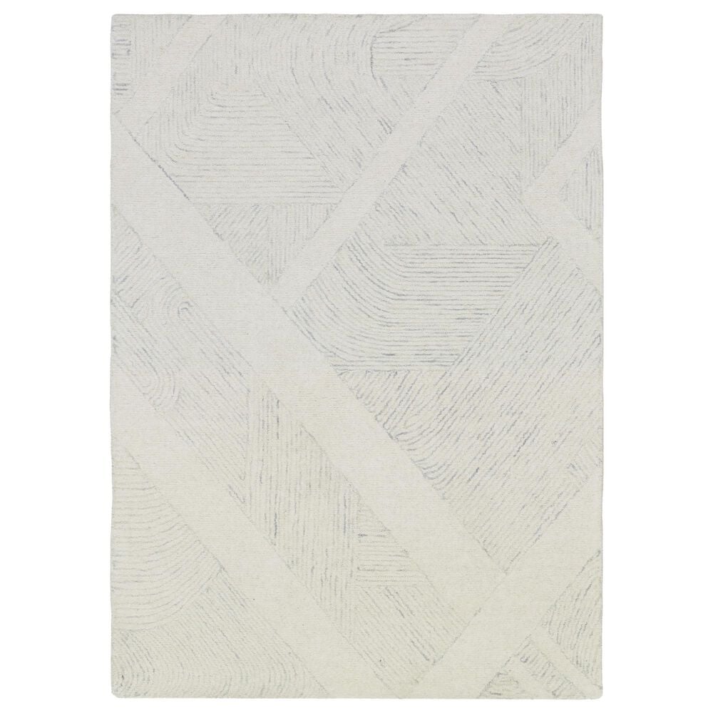 Nourison Pure Patterns Ivory and Grey 3"9" x 5"9" Area Rug, , large